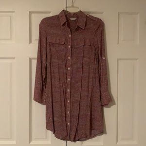 Anthropologie, small, printed shirt dress